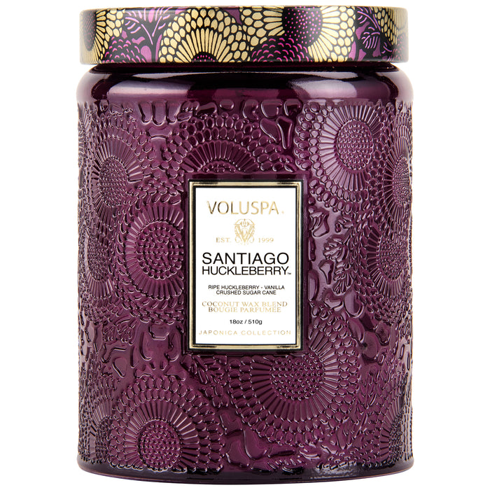 Japonica Large Jar Candle, Santiago Huckleberry