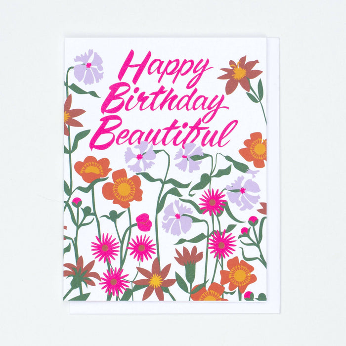 Beautiful Bright Birthday Flowers Card