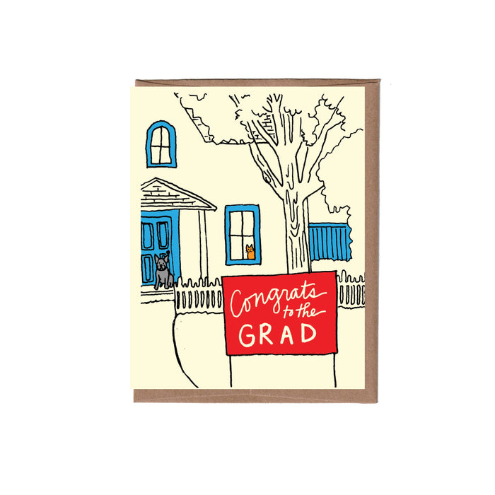 Yard Sign Graduation Card
