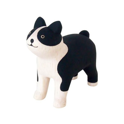 Wee Wooden Boston Terrier