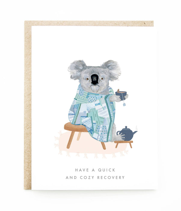 Cozy Koala Get Well Card