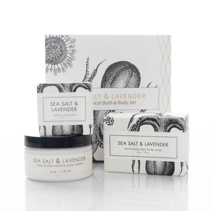 Sea Salt & Lavender Botanical Bath Set