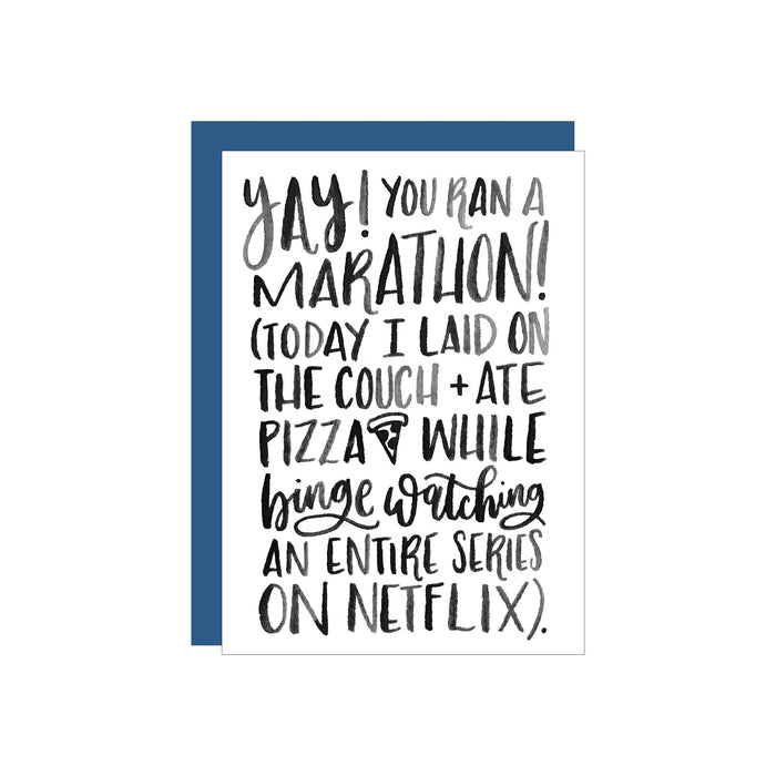 Marathon + Netflix greeting card