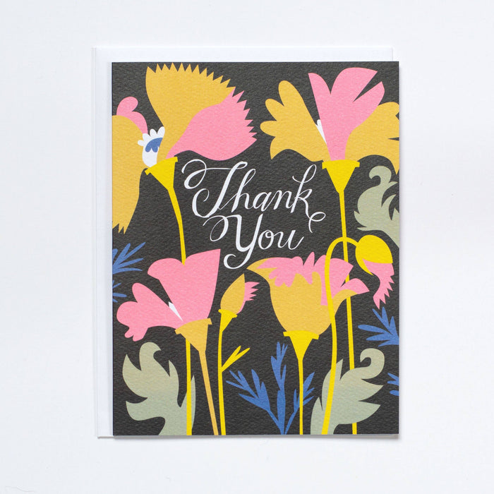 Wild Poppies Thank You Card