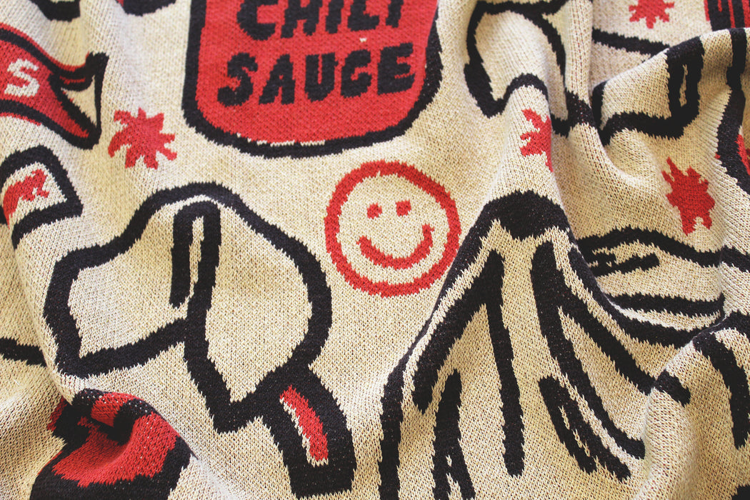 Thank You, Enjoy! Knit Blanket