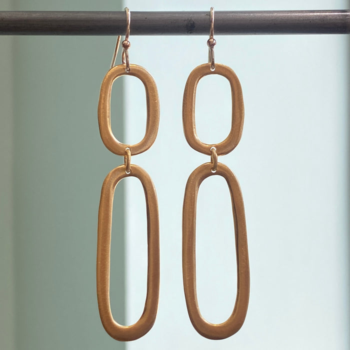 large smooth rectangles earrings