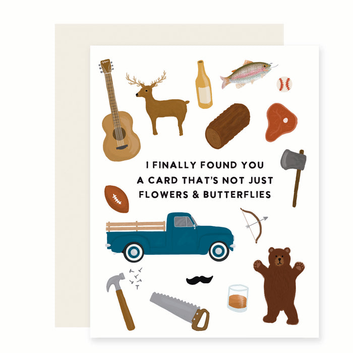 Not Flowers + Butterflies Card