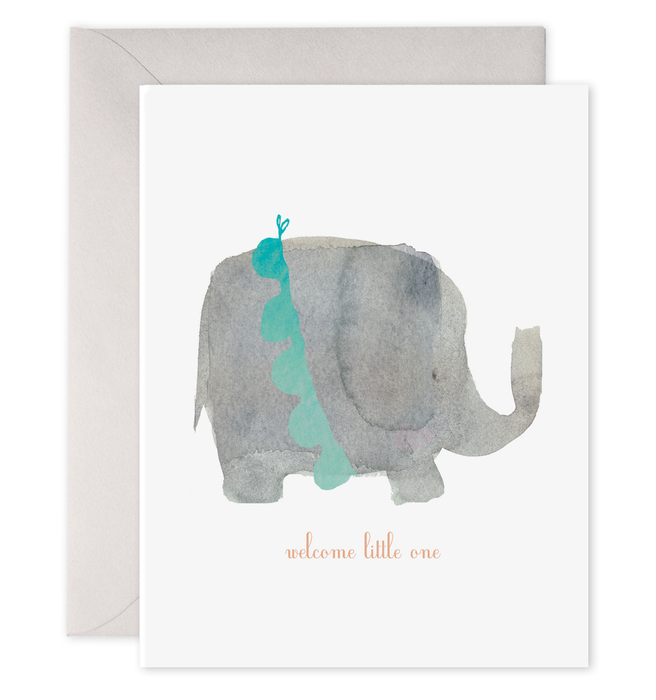 Welcome Little Elephant Card