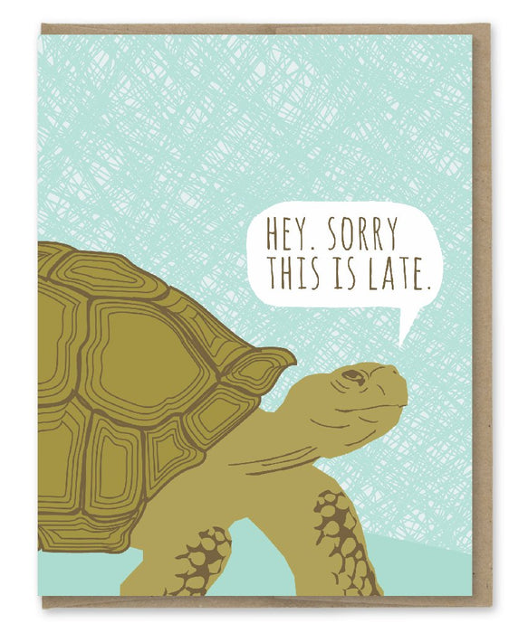 Belated Tortoise Birthday Card
