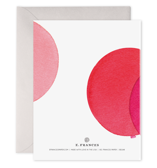 Pink Balloons Birthday Card