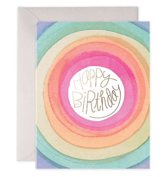 Rainbow Rounds Birthday Card