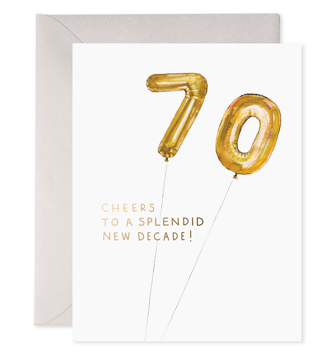 70th Birthday Card