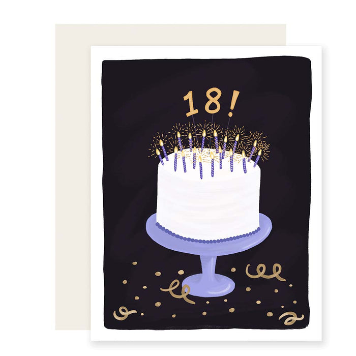18th Birthday Cake Card