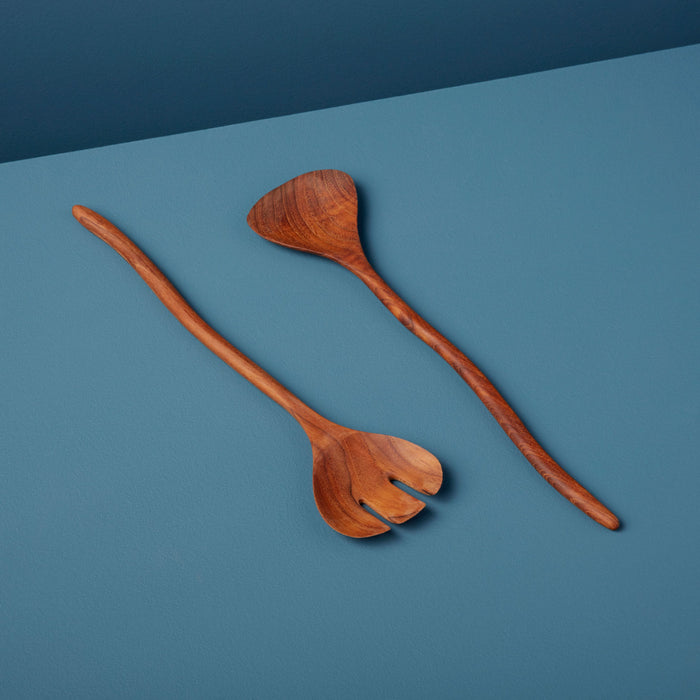 Teak Organic Serving Set