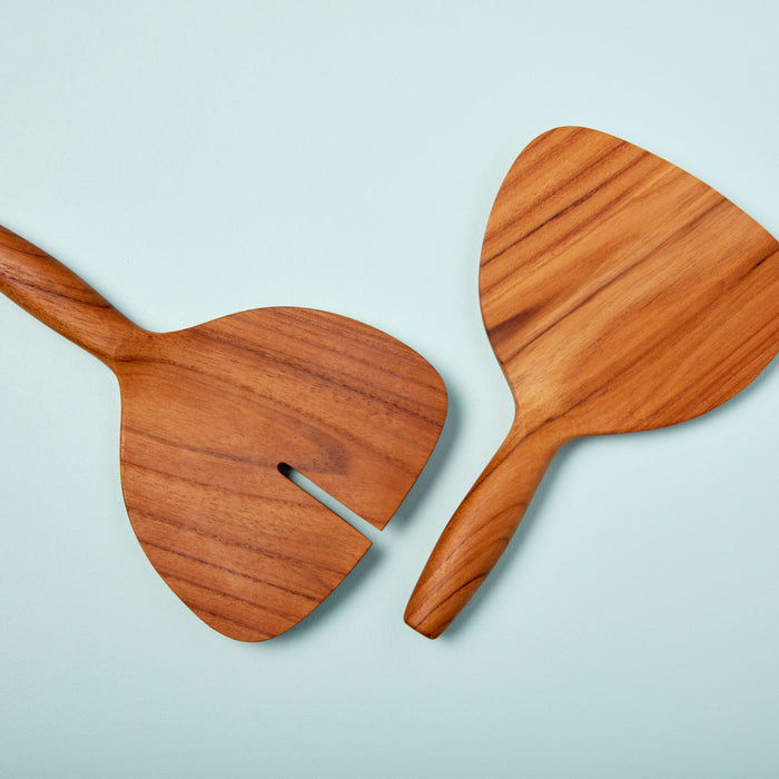 Teak Wide Serving Set