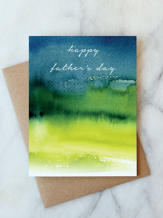 Happy Father's Day Watercolor Card