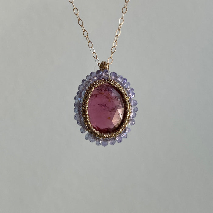 Pink Tourmaline with Tanzanite