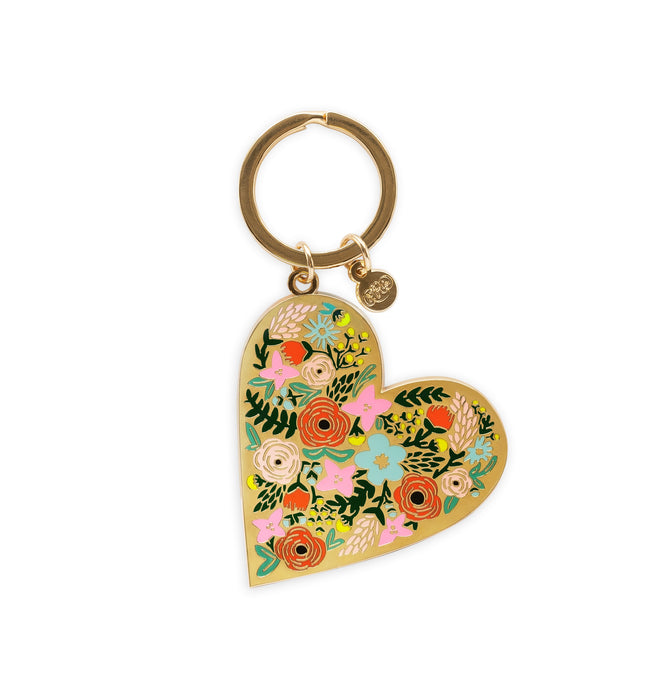 Floral Heart Keychain