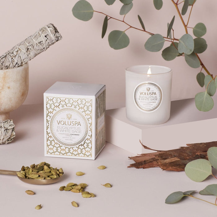 Eucalyptus + White Sage, Classic Boxed Candle