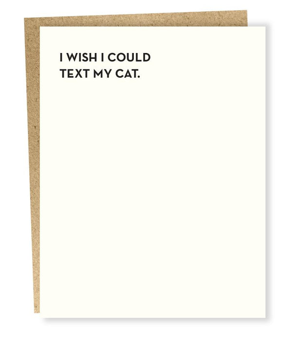 #911 Cat Text Card