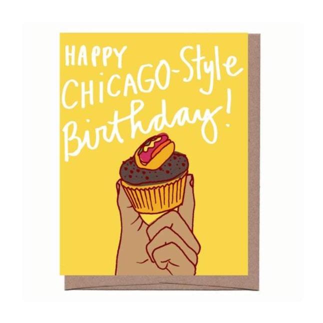 Chicago Cupcake Birthday Card