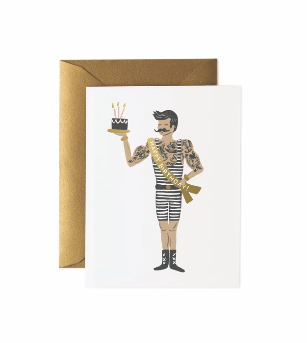 Strongman Birthday Card