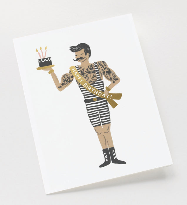 Strongman Birthday Card