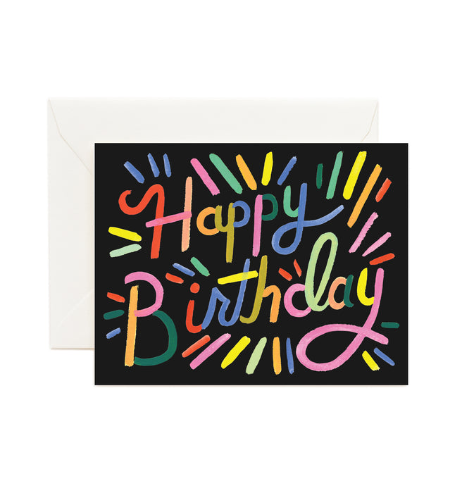 Fireworks Birthday Card