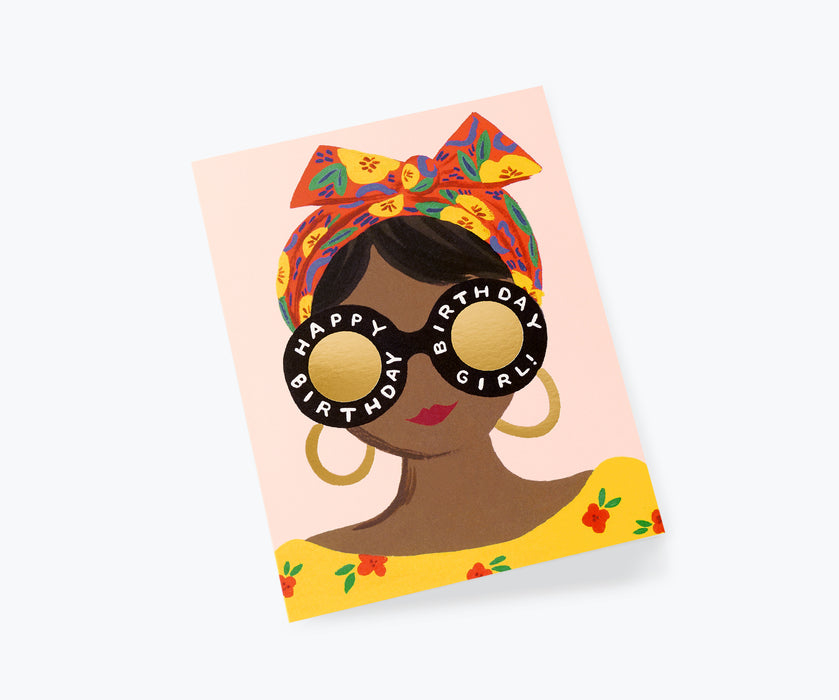 Scarf Birthday Girl Card