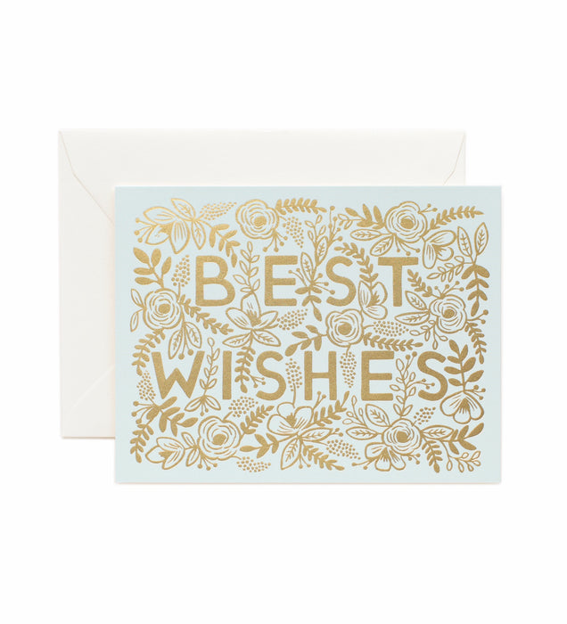 Golden Best Wishes Card