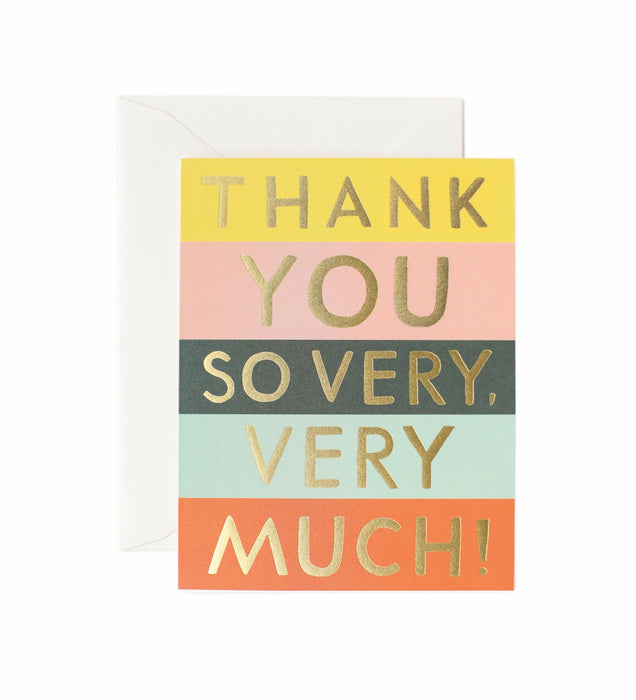 Color Block Thank You card, Box of 8