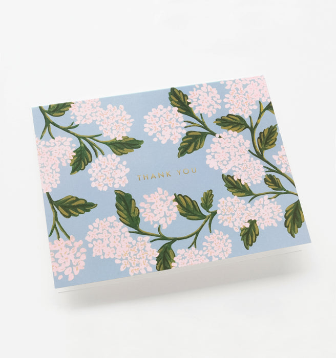 Hydrangea Thank You card, Box of 8