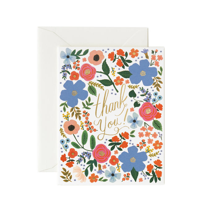 Wild Rose Thank You Card