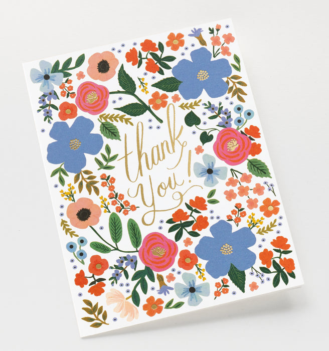 Wild Rose Thank You Card