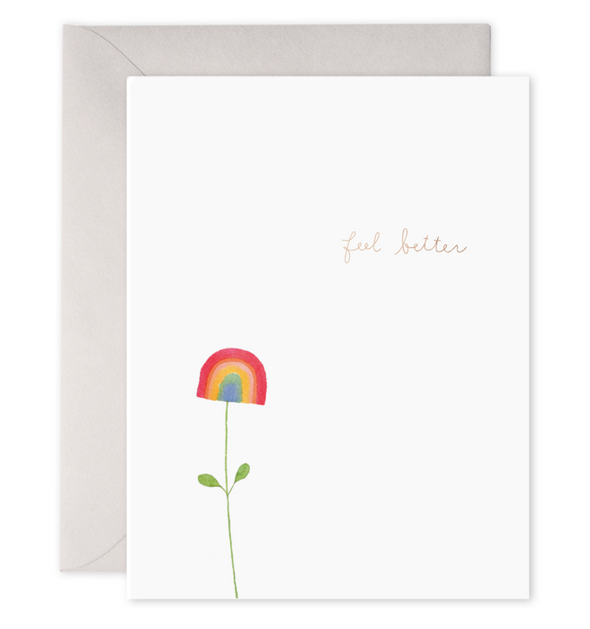 Rainbow Flower Feel Better Card