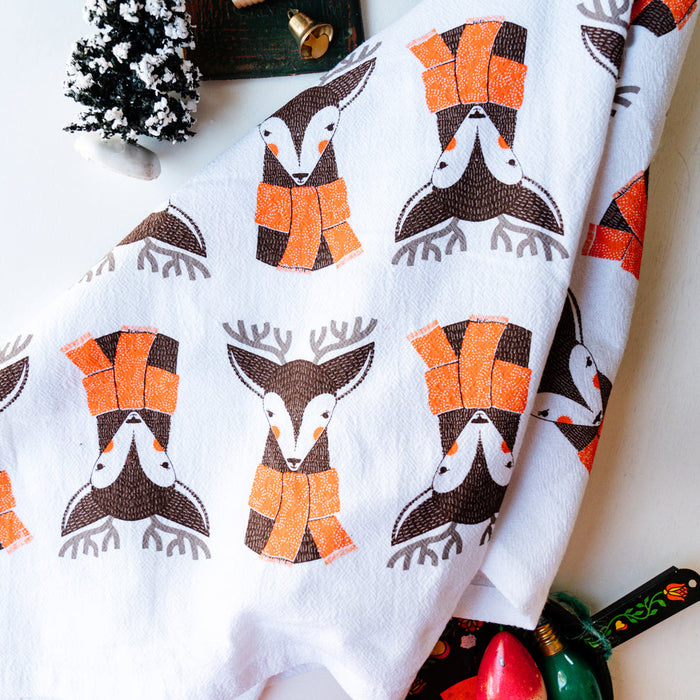 Reindeer Tea Towel