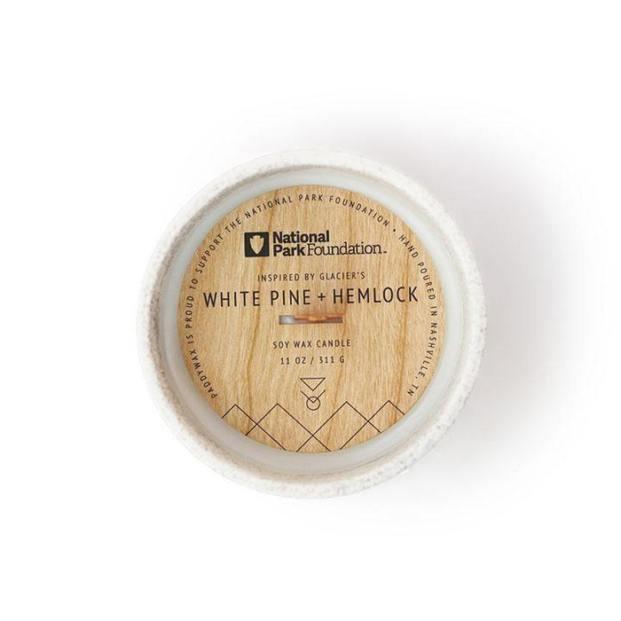 Glacier National Park Candle -White Pine + Hemlock
