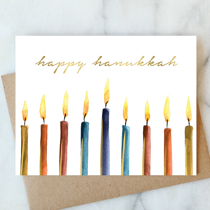 Candles Hanukkah Card