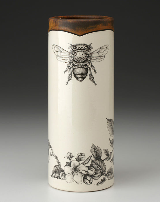 Honeybee with Apple Blossom Small Vase