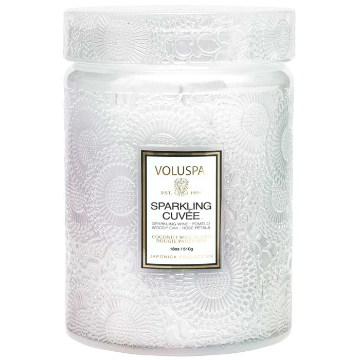 Japonica Large Glass Jar Candle, Sparkling Cuvée