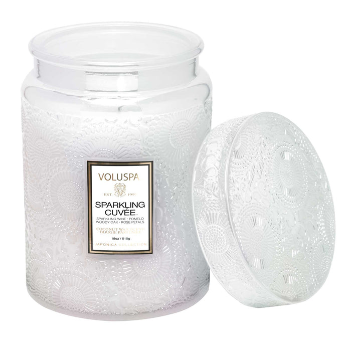 Japonica Large Glass Jar Candle, Sparkling Cuvée