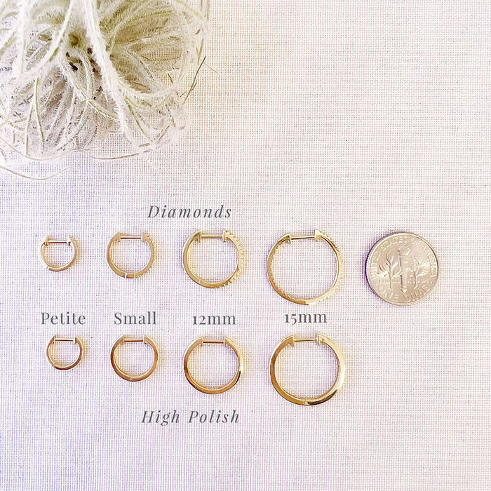 Petite High Polish Huggies