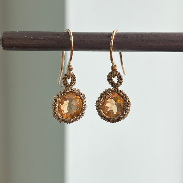 Caged Citrine Earrings