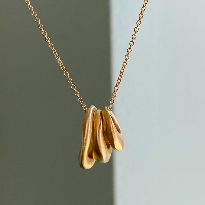 Three Rings Necklace, Gold Vermeil