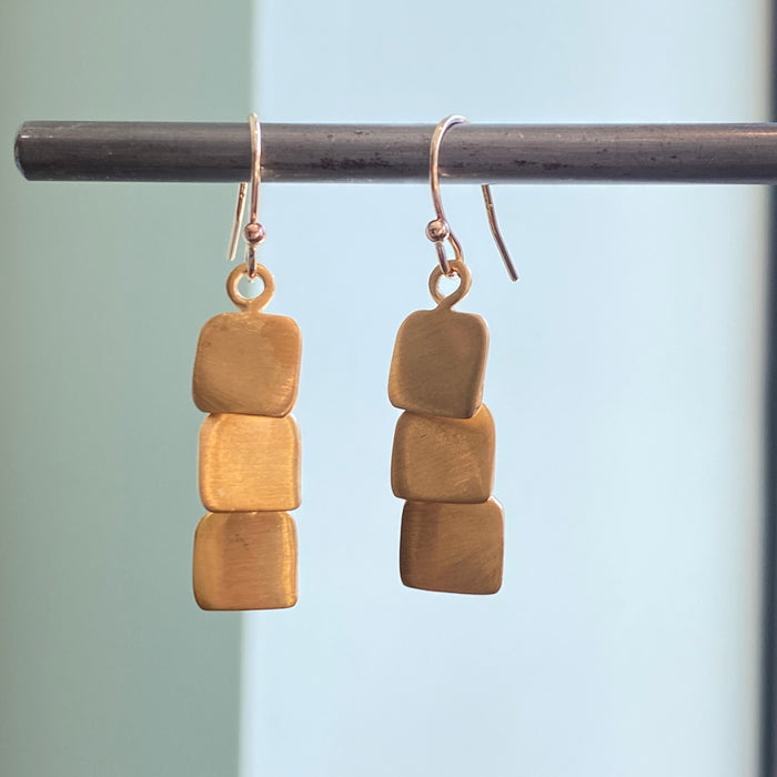 Triple Tab Earrings