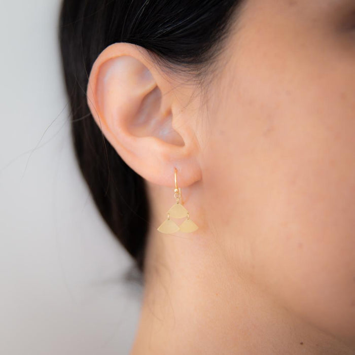 Tiered Ginkgo Earrings