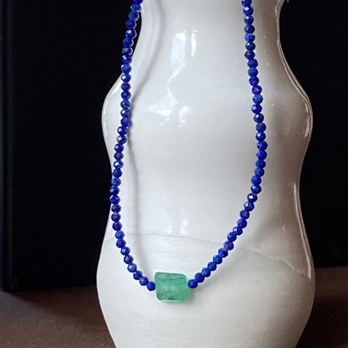 Lapis + Emerald Bracelet
