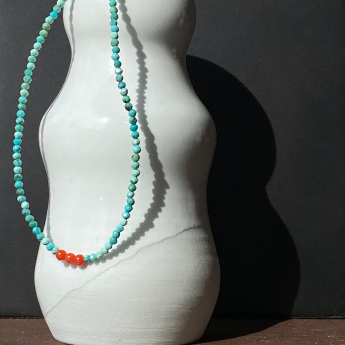 Turquoise + Coral Bracelet