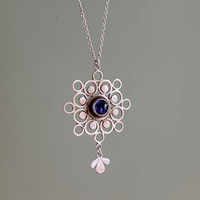 Mandala Necklace with Iolite