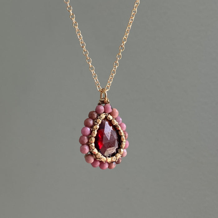 Hessonite Garnet with Rhodochrosite
